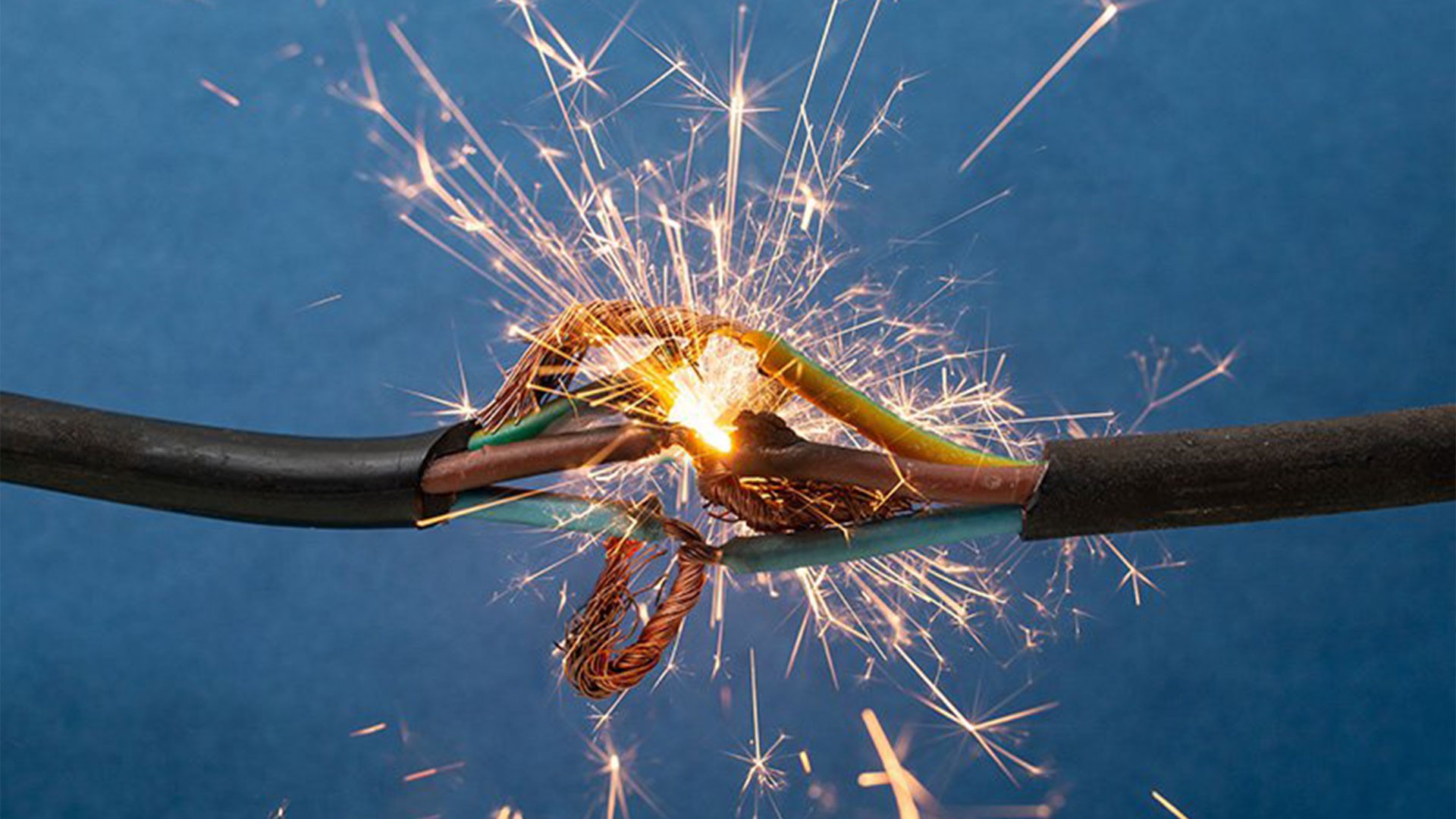 Fire hazard wires sparking