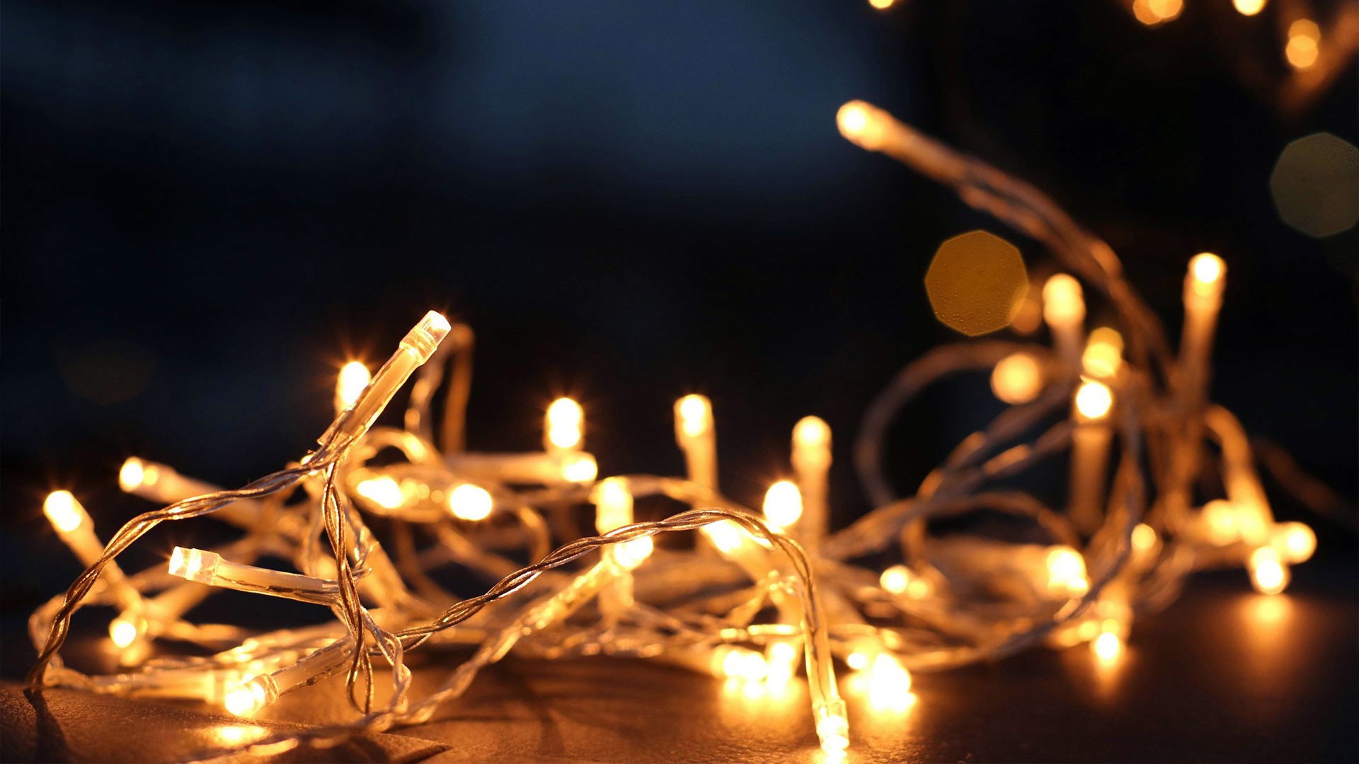 Holiday Lights at night